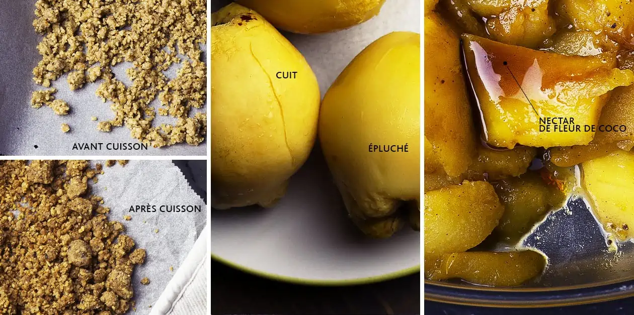 Compote d'hiver, poêlées de coing et crumble de noisette. 3 cnf CrumbleCompoteCoing 05