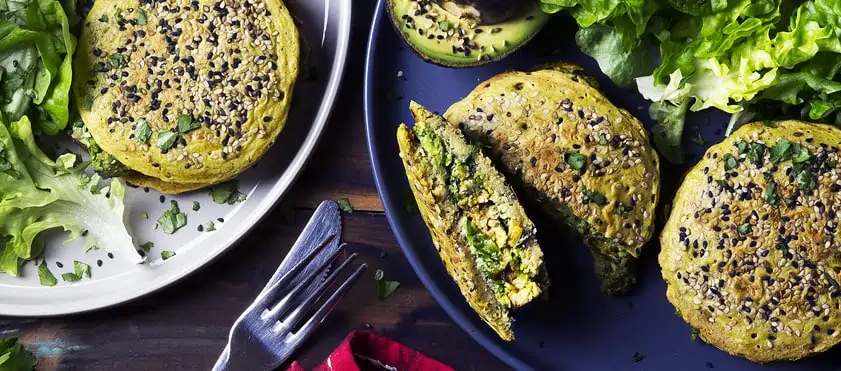 Les archives de Cook'n Focus 7 Pancakes, tempeh mariné et aïoli vert : en croque-monsieur