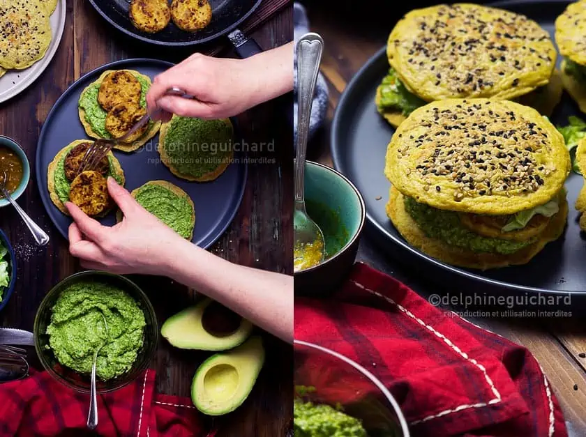 Une recette originale de croque-monsieur qui marie la douceur de l'avocat et le piquant du gingembre, la fraîcheur de la salade et les saveurs du tempeh.