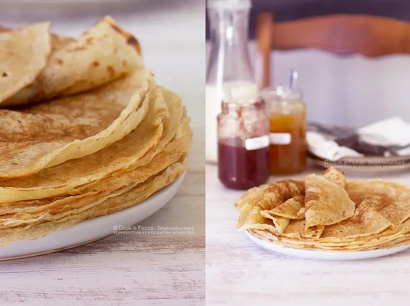 Une recette de crêpes vegan pour le dessert ou au goûter, facile à préparer et à cuire !