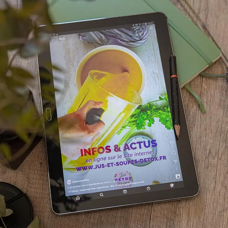 Reel Instagram pour Jus et soupes détox