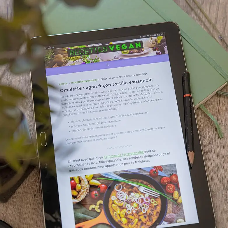 Le site internet recettes-vegan.fr