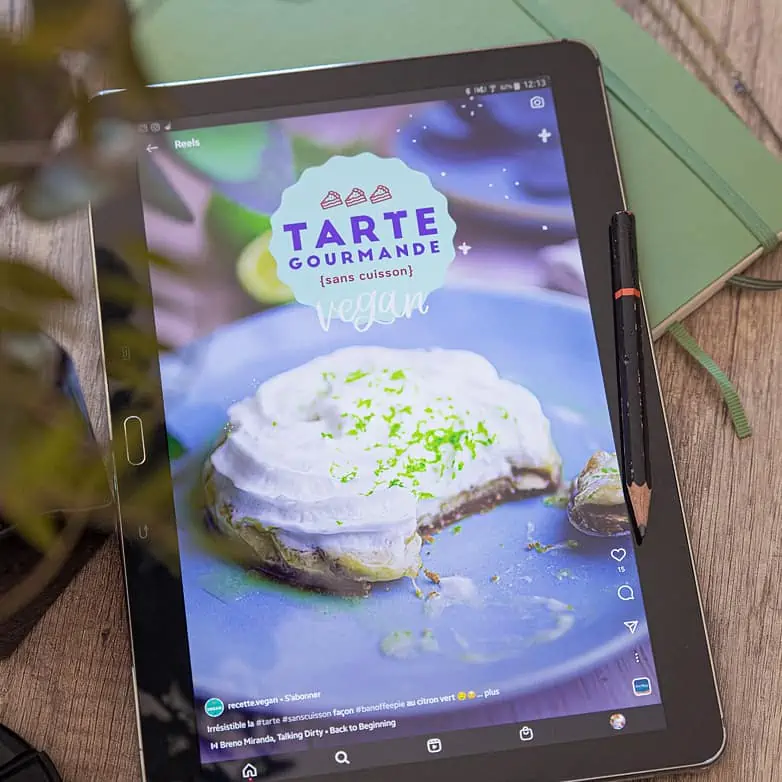 Reel Instagram pour recettes-vegan.fr