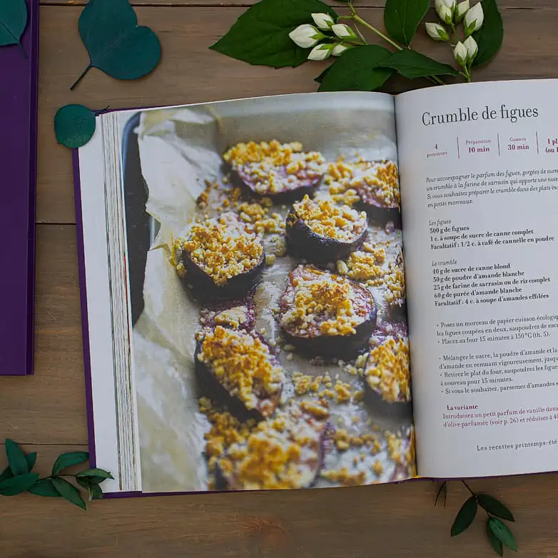 Réalisation et photographie de la recette du Crumble de figues